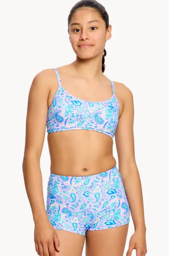 Girls Paisley Pink Crop Set