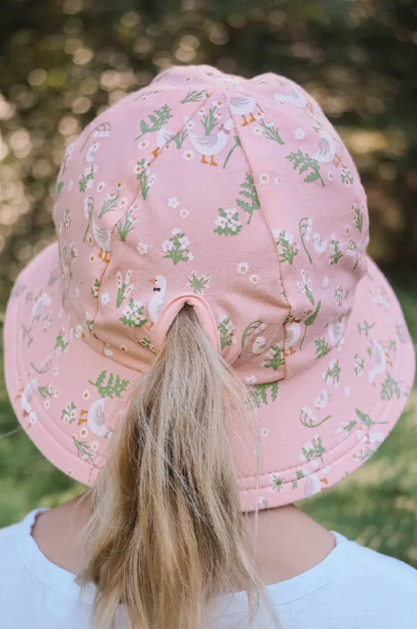 Girls Quackers Ponytail Bucket Hat