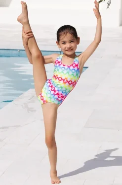 Girls Rainbow Haze Action Back One Piece