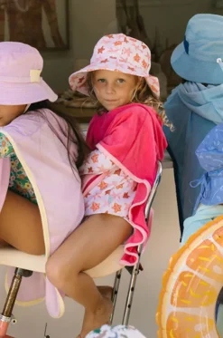Girls Starfish Wide Brim Swim Hat