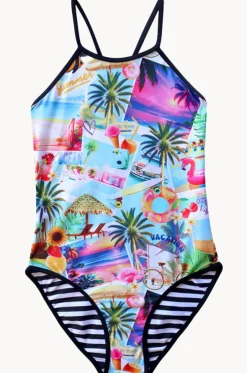 Girls Summer Vacay Reversible One Piece