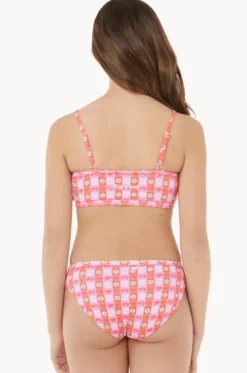 Girls Sunset Check Rib Crop Set