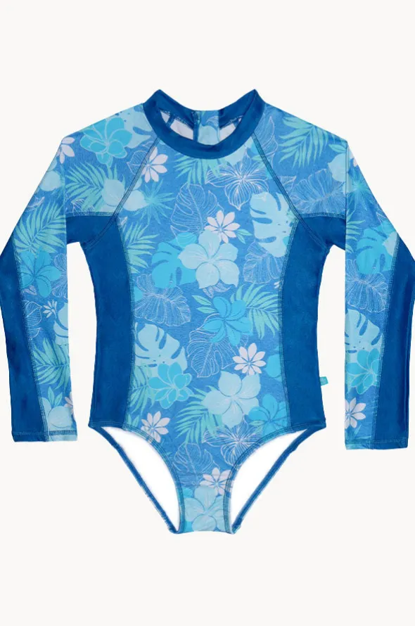 Girls Tropicana Long Sleeve Sunsuit
