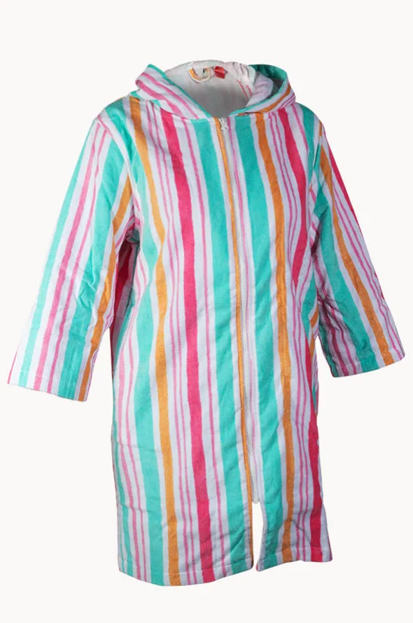 Hawaiian Stripe Hooded Towel Robe S/M