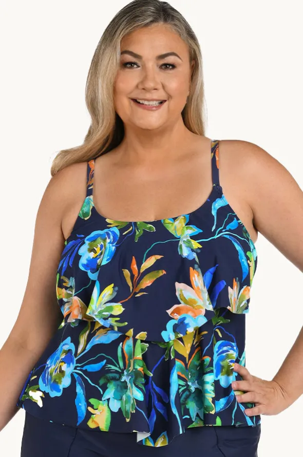 Indigo Vineyard Tiered Tankini Separate +