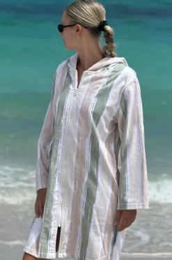 Island Sand Hooded Towelling Robe S/M