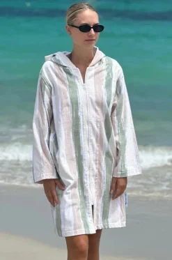Island Sand Hooded Towelling Robe L/XL
