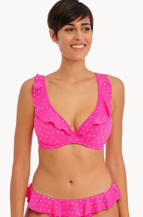 Jewel Cove H Cup Frill Plunge Bra