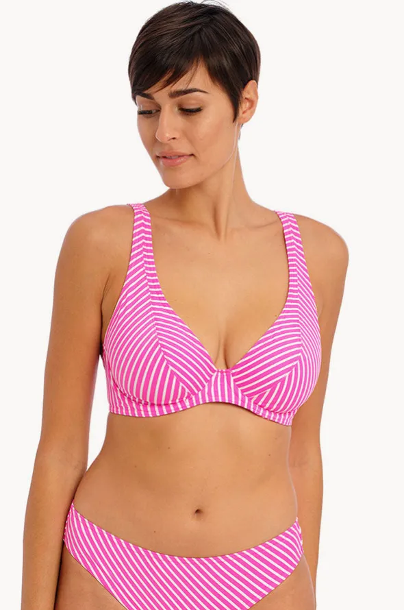 Jewel Cove Stripe H Cup Plunge Bra