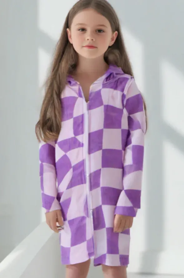 Kids Ocean Drifter Hooded Towelling Robe 3-5Y