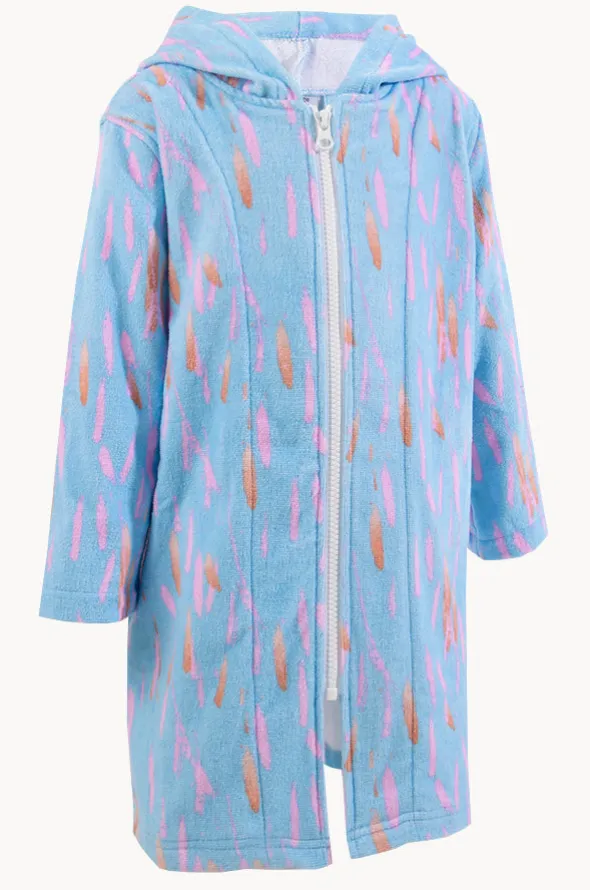 Kids Pastel Breeze Hood Towel Robe 7-11Y