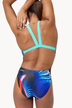 Lava Blur Printed Leaderback One Piece
