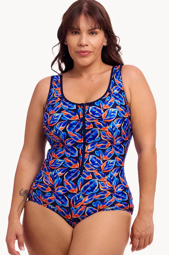 Leaf Blower DD/E Cup Zip Front One Piece