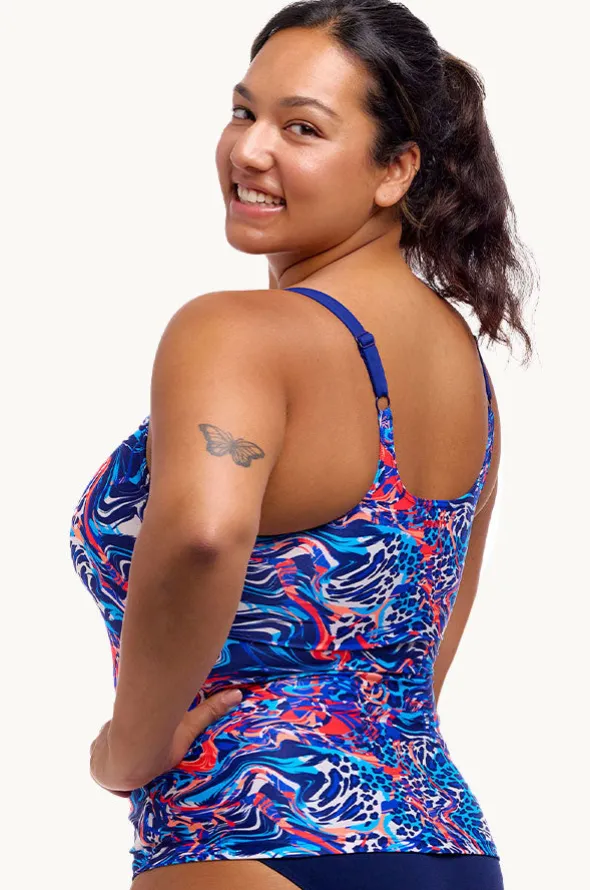 Mad Cat Scoop Neck Tankini Separate