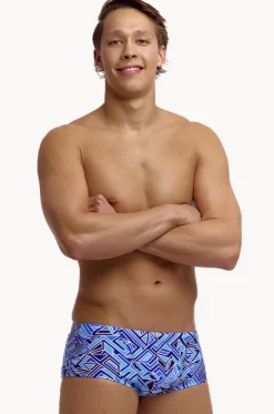 Mens Blue Bits Trunk