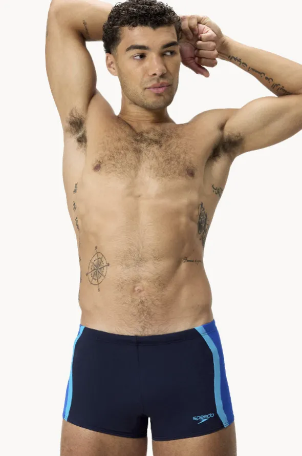 Mens Solid Spliced Aquashort