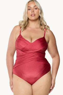 Metallic Criss Cross One Piece