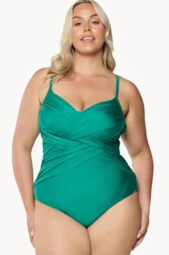 Metallic Criss Cross One Piece