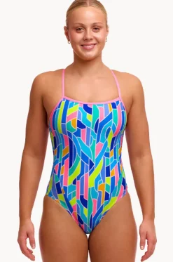 Pillared Single Strap One Piece