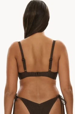 Pinstripe GG/H Cup Balconette Bra