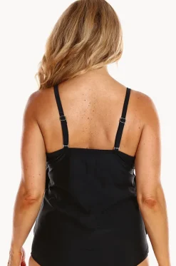 Plain Tiered Frill Tankini Separate