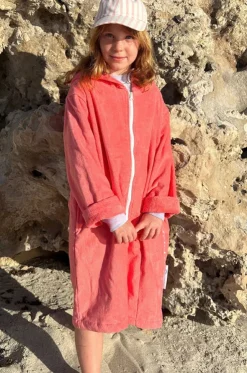 Salty Peach Hooded Towel Robe L/XL