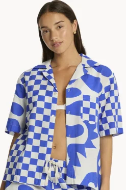 Seascape Bowling Shirt