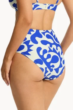 Seascape Panelled High Waist Pant