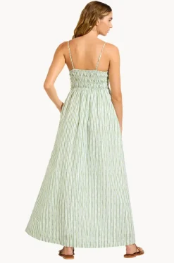 Shirred Midi Dress