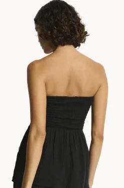 Sunset Shirred Bandeau Top