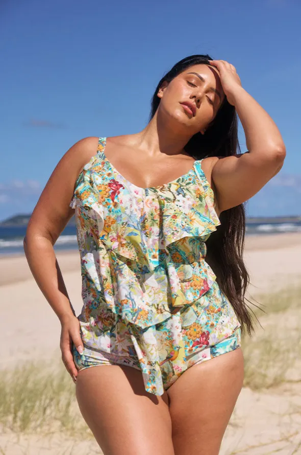 Tropicana Tiered Frill Tankini Separate