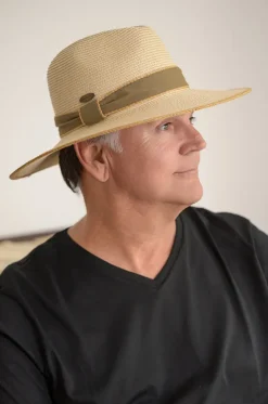 Unisex Olive Band Panama Hat
