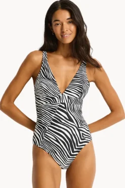 Zebralis Scoop Back Panel Line One Piece